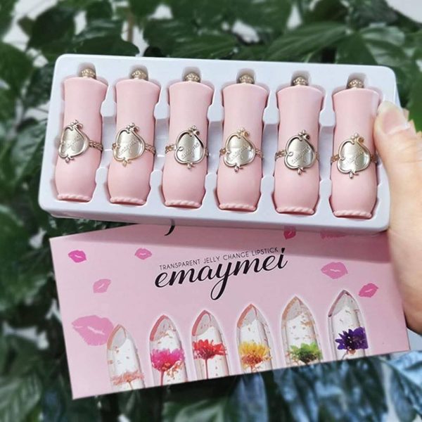 EMAYMEI Jelly Crystal Flower Lipstick  ফুল সেট